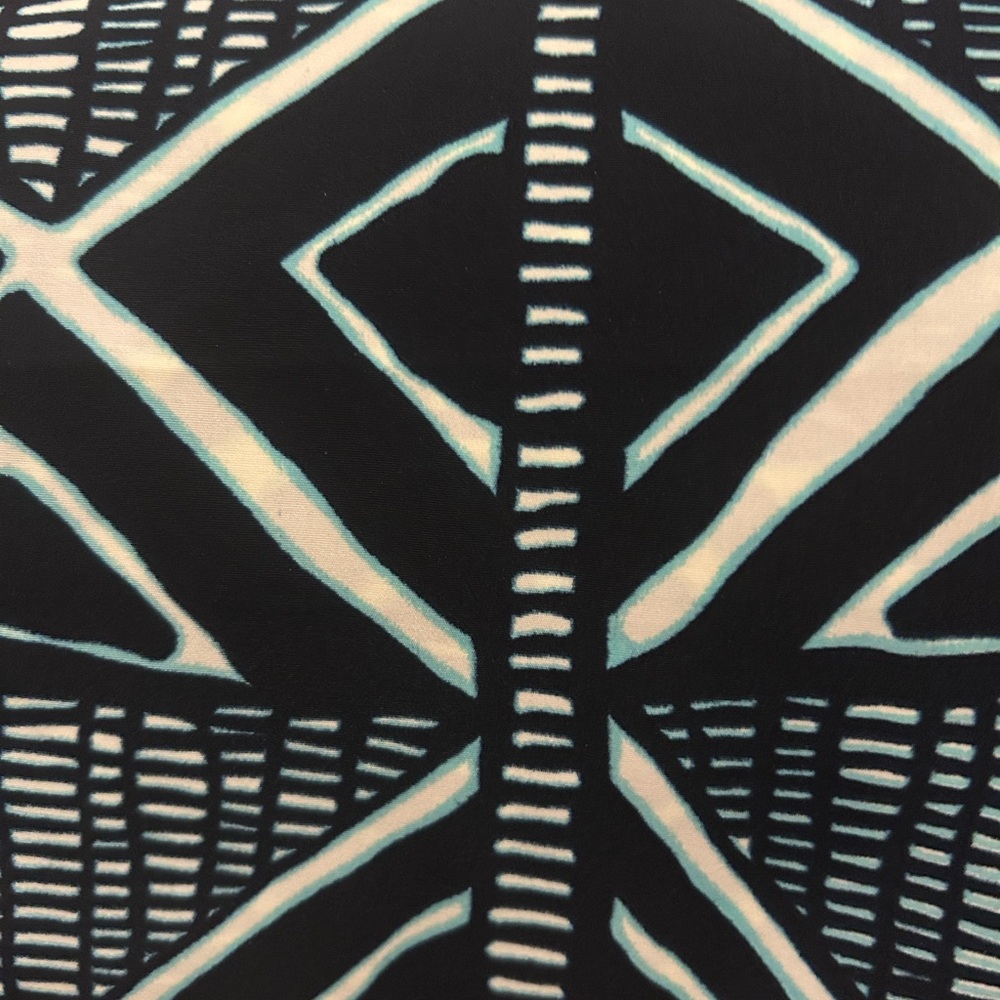 Geometric Black and White Patterned Fabric